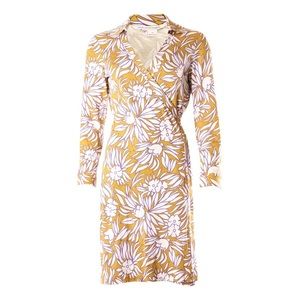 NWT Diane Von Furstenberg Multicolor Silk Floral Print Wrap Dress. Size 0
